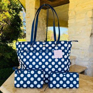 NWT Kate Spade Polka Dot handbag&wallet&wristlet